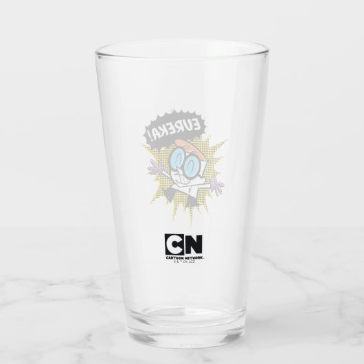 Dexter "Eureka!" Halftone Callout Grafisch Glas (Achterkant)