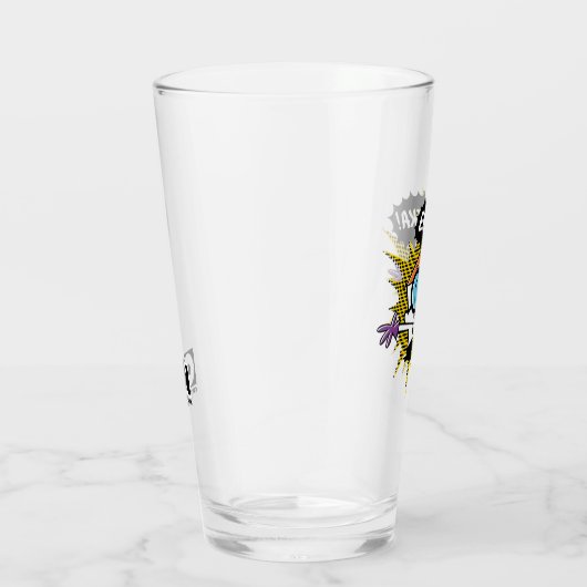 Dexter "Eureka!" Halftone Callout Grafisch Glas (Rechts)