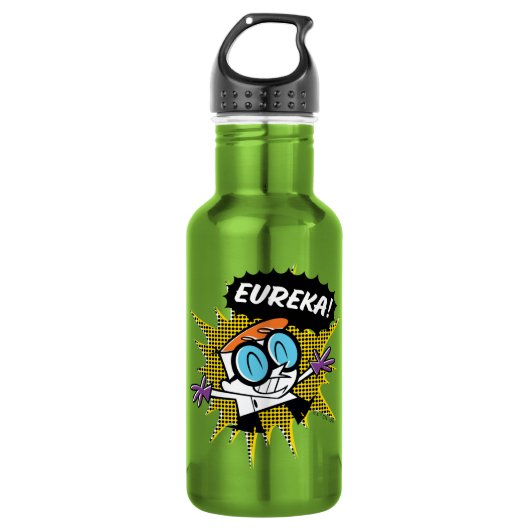 Dexter "Eureka!" Halftone Callout Graphic Waterfles (Voorkant)