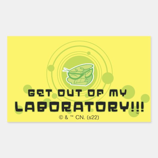 Dexter - ga uit mijn laboratorium!!! rechthoekige sticker (Voorkant)
