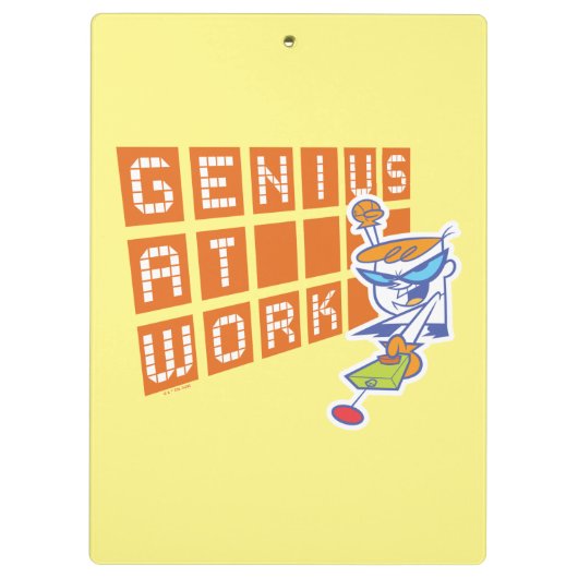 Dexter "Genius At Work" Klembord (Achterkant)