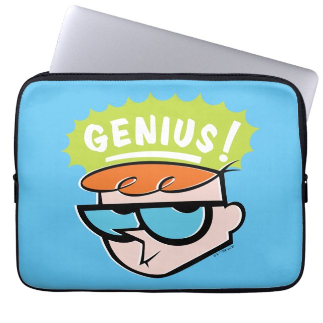 Dexter "Genius" Callout Graphic Laptop Sleeve (Voorkant)