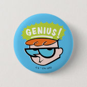 Dexter "Genius" Callout Graphic Ronde Button 5,7 Cm (Voorkant)