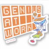 Dexter "Genius op het werk" Sticker (Voorkant)