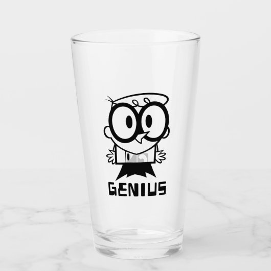 Dexter "Genius" Overzicht Grafisch Glas (Voorkant)
