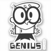 Dexter "Genius" Overzicht Grafisch Sticker (Voorkant)
