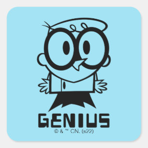Dexter "Genius" Overzicht Grafisch Vierkante Sticker