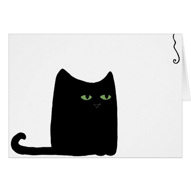 Dexter la grosse carte de chat noir (Devant horizontal)