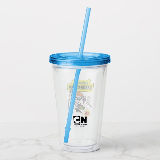 Dexter met afstandsbediening acryl drinkbeker (Achterkant)