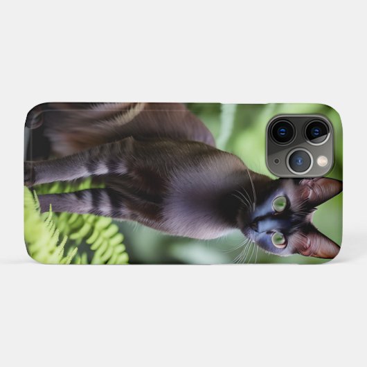 Dexter The Black Siamese Cat, Case-Mate iPhone Case (Achterkant (horizontaal))