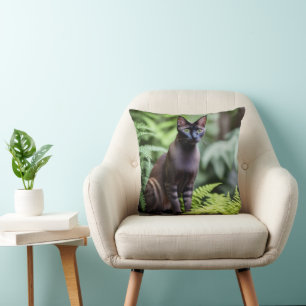 Dexter The Black Siamese Cat, Cushion Kussen