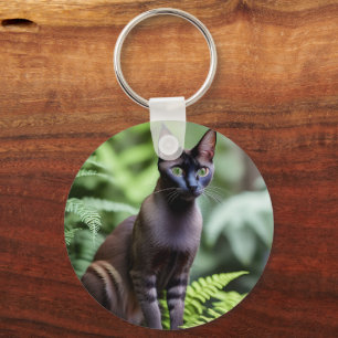 Dexter The Black Siamese Cat, Keyring Sleutelhanger