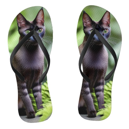 Dexter The Black Siamese Cat, Teenslippers (Voetbed)