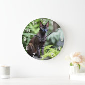 Dexter The Black Siamese Cat, Wall Clock Grote Klok (Huis)