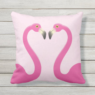 D'extérieur Baisers du coussin extérieur rose de Flamants