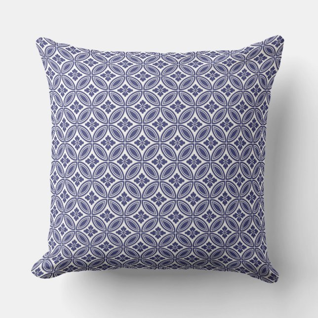 D'extérieur bleu extérieur et blanc de coussin d'accent de 20 (Recto)
