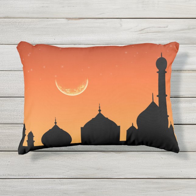 D'extérieur Ciel du soir de la mosquée Silhouette - Coussin ex (Devant)