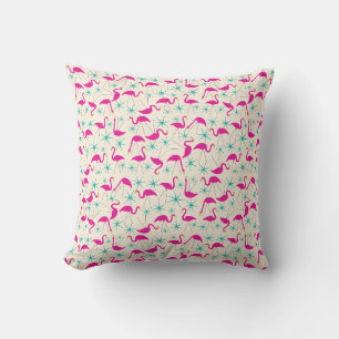 D'extérieur Cinquante-neuf - flamants roses et étoiles coussin