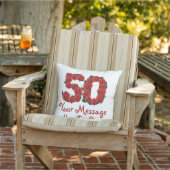 D'extérieur Cinquantième coussin de l'anniversaire (Chaise)