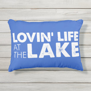 D'extérieur Coussin bleu extérieur de la vie de lac Lovin
