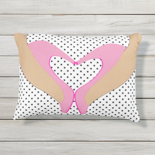 D'extérieur COUSSIN d'AMOUR de CHAUSSURE (réversible) (Dos)