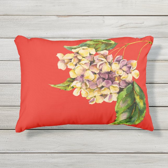D'extérieur Coussin de bouquet de Crimson et de Geranium (Devant)