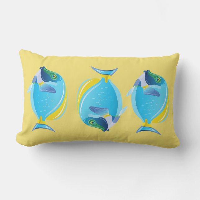 D'extérieur Coussin de lancer extérieur - Poisson tropical (Recto)