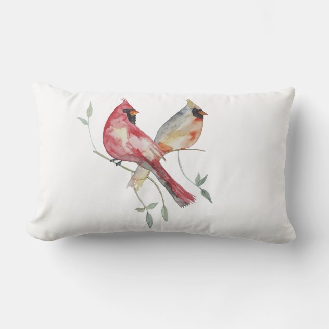 D'extérieur coussin du patio des oiseaux cardinaux rouges et g (Recto)