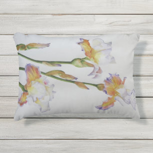 D'extérieur Coussin en tissu extérieur avec impression Iris