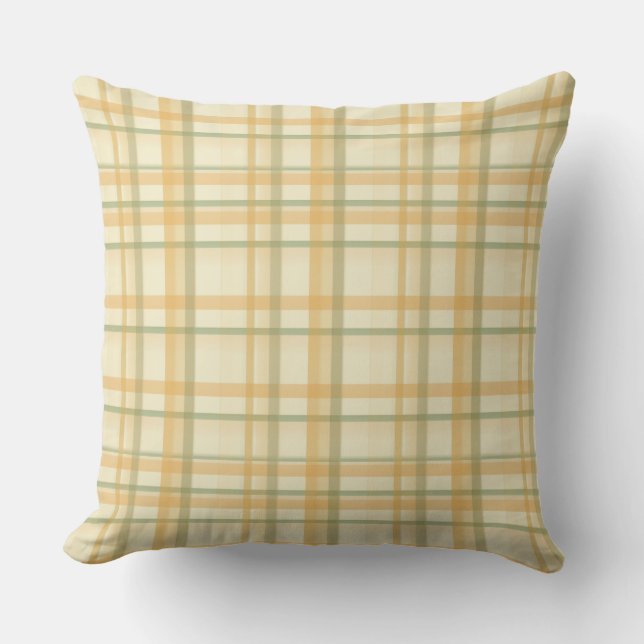 D'extérieur Coussin extérieur 20x20 de plaid de vert sauge (Recto)