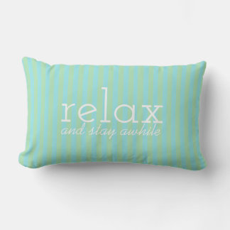 D'extérieur Coussin extérieur à rayures vertes et aqua