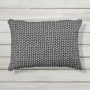 D'extérieur COUSSIN extérieur BLACK KNIT