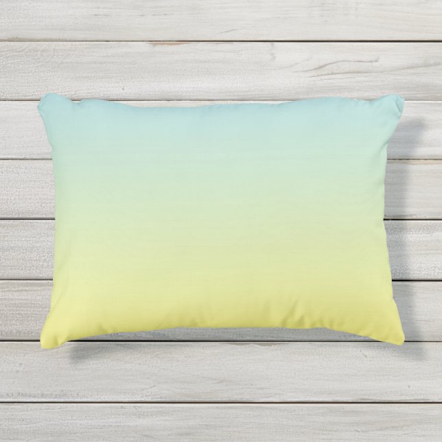 D'extérieur Coussin extérieur bleu et jaune d'Ombre (Devant)