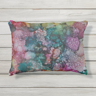 D'extérieur Coussin extérieur/Colorburst Inkblots/Pink-Greens