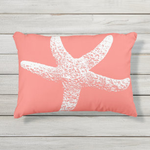 D'extérieur Coussin extérieur d'accent d'étoiles de mer rose