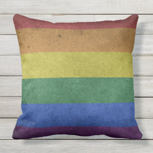 D'extérieur Coussin extérieur de décor d'arc-en-ciel de