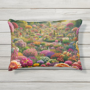 D'extérieur Coussin extérieur de jardin de fleurs de fantaisie
