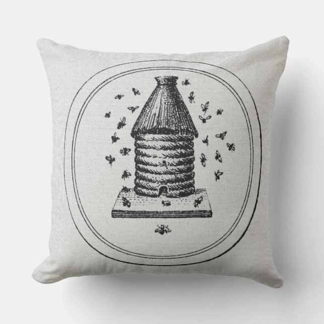 D'extérieur Coussin extérieur de toile de jute blanche (Recto)