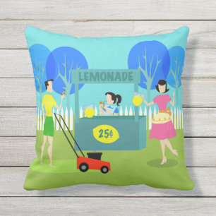 D'extérieur Coussin extérieur du rétro stand de limonade des