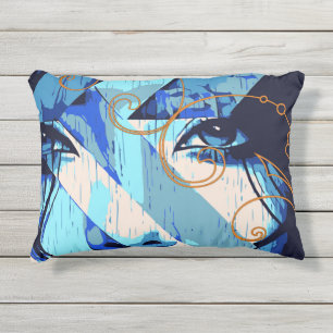 D'extérieur Coussin extérieur intérieur décorateur bleu Archar