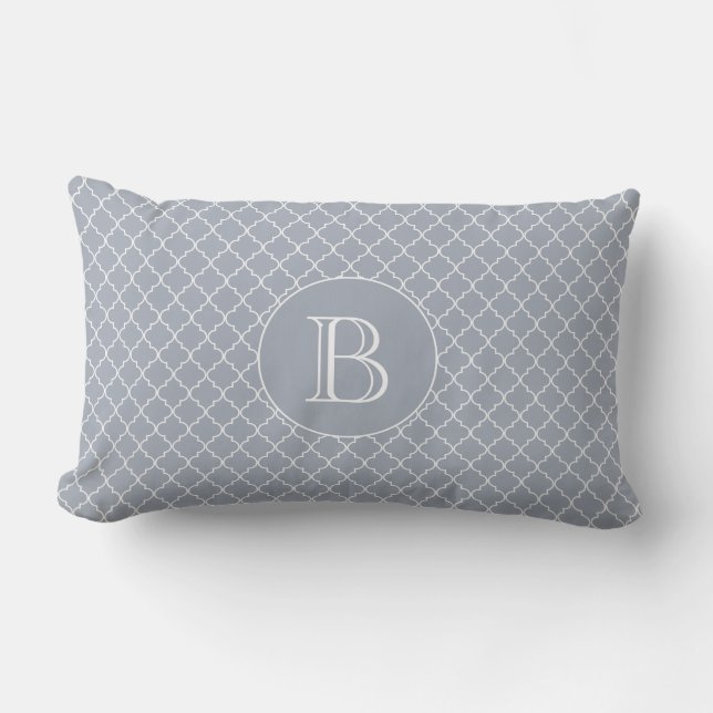D'extérieur Coussin extérieur | Monogramme Motif de Quatrefoil (Recto)