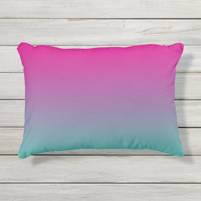 D'extérieur Coussin extérieur pourpre et turquoise magenta (Devant)