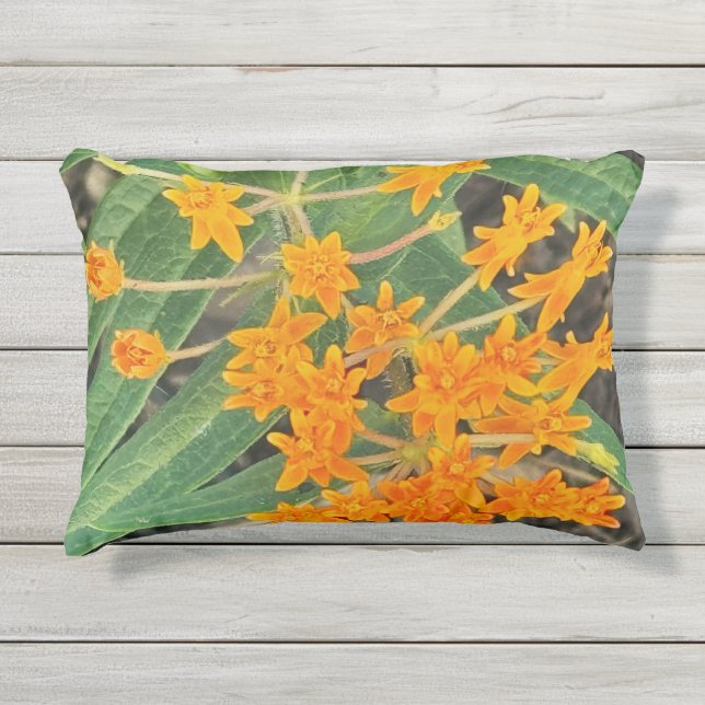 D'extérieur Coussin Fleur sauvage orange (Devant)