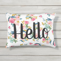 Coussin floral de bonjour extérieur