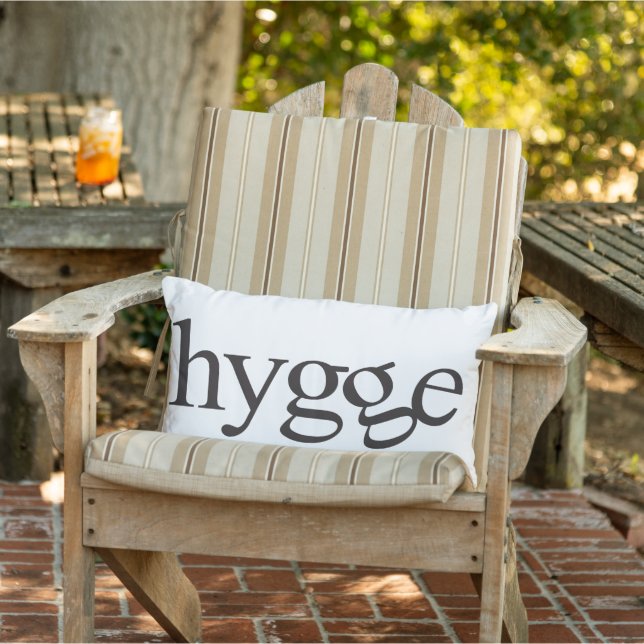 D'extérieur Coussin Hygge noir et blanc Lumbar (Chaise)
