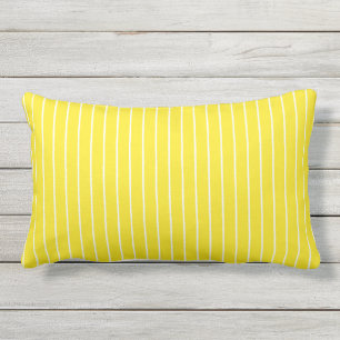 D'extérieur Coussin lombaire extérieur de filets jaunes et
