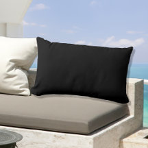 Coussin simple Jet noir couleur solide