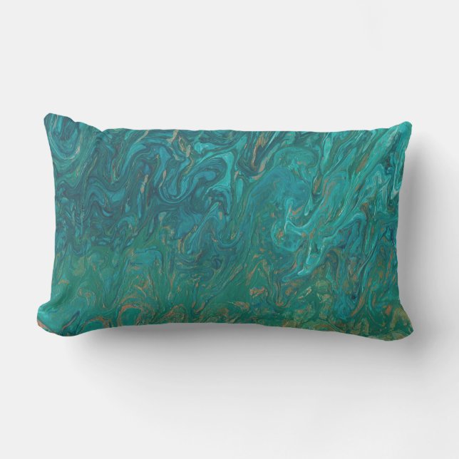 D'extérieur Coussin turquoise de luminaire de flux de couleurs (Recto)