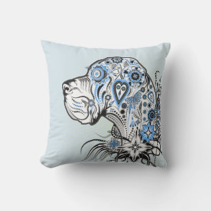 D'extérieur Crâne de sucre moderne Grand Coussin Danse