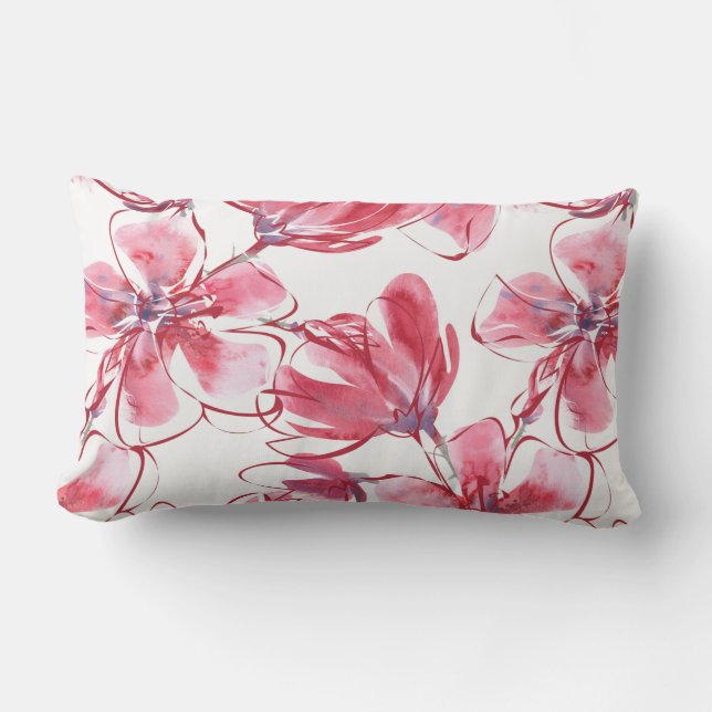 D'extérieur Fleurs rouges Coussin extérieur (Recto)